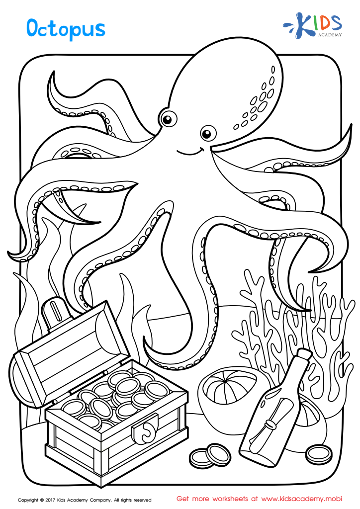 Octopus Printable: Printable Coloring Page for Kids