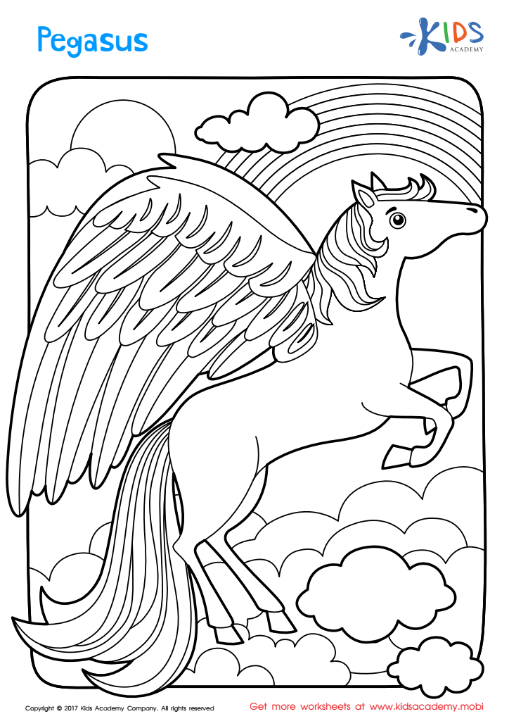 Pegasus Printable Printable Coloring Page For Kids