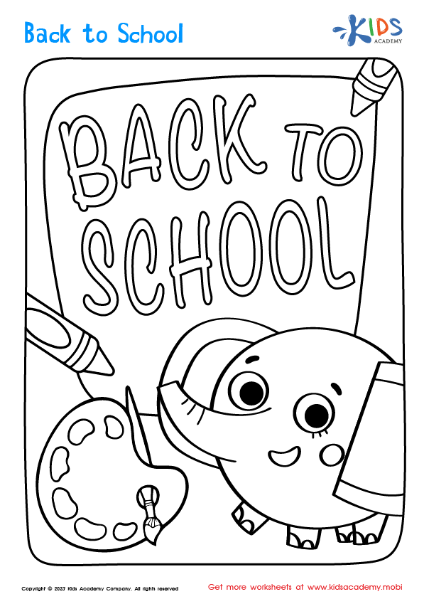 Back to School Coloring Page 2