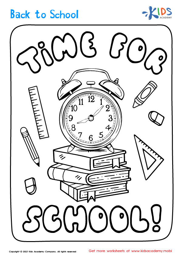 Back to School Coloring Page 3