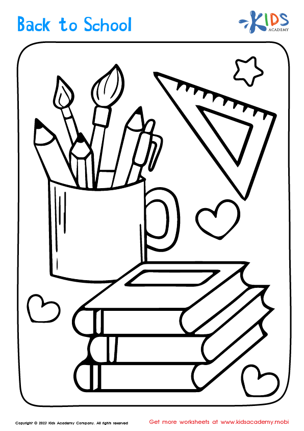 Back to School Coloring Page 9