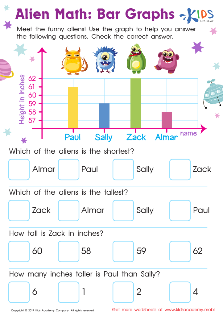 Bar Graphs Worksheet Free Printable PDF For Children Answers And 