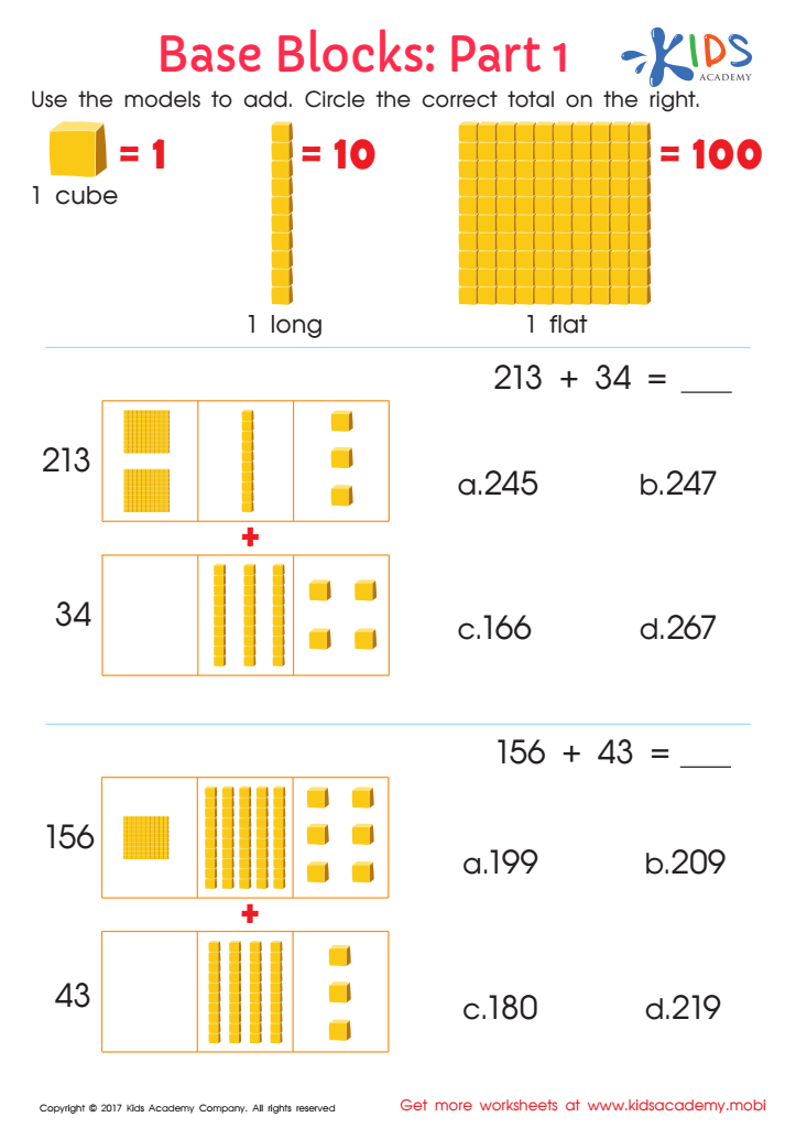 Printable Base Ten Blocks, The product is ready to print pdf file.