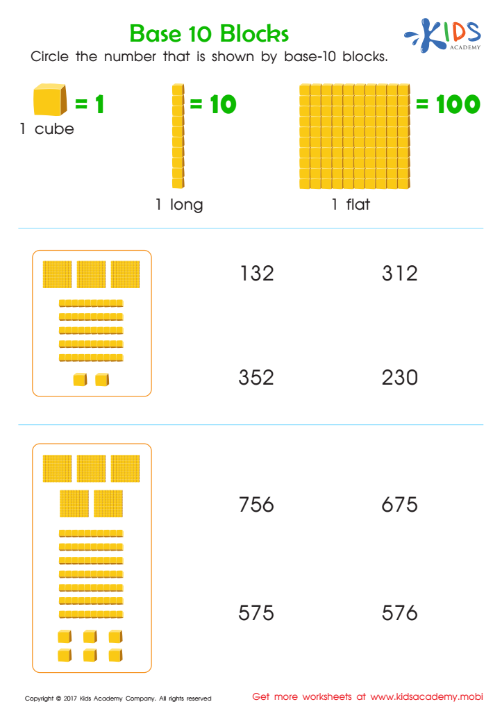 base 10 blocks examples