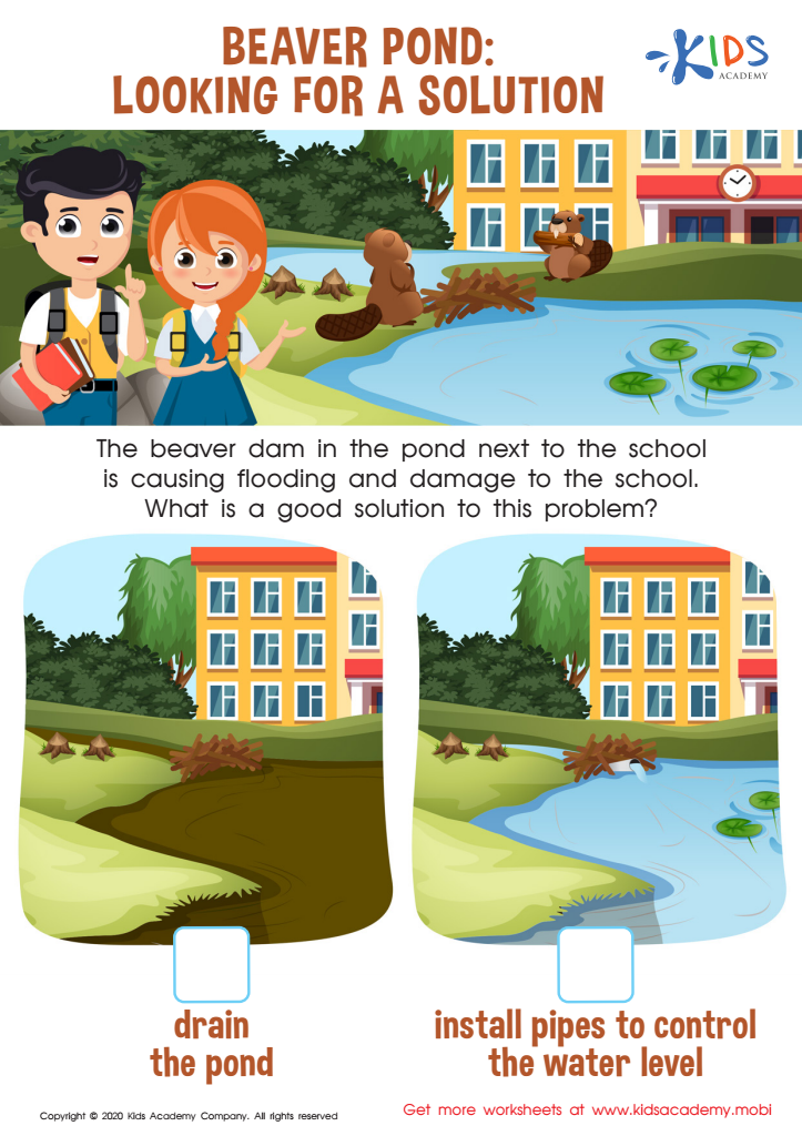 Free Beaver Pond Looking For A Solution Worksheet Worksheet For Kids