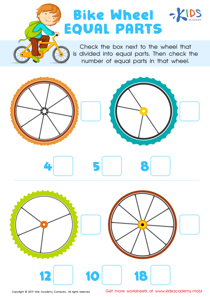 Bike Wheel Equal Parts Worksheet