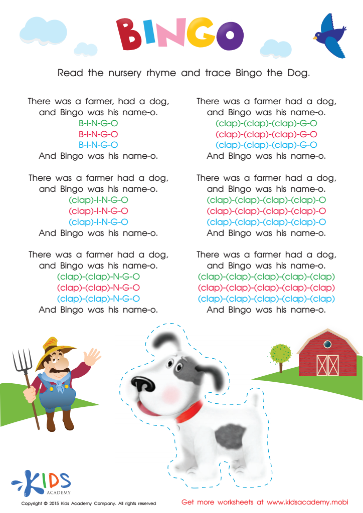 Itsy Bitsy Spider Nursery Rhyme PDF Worksheet: Free Printable PDF