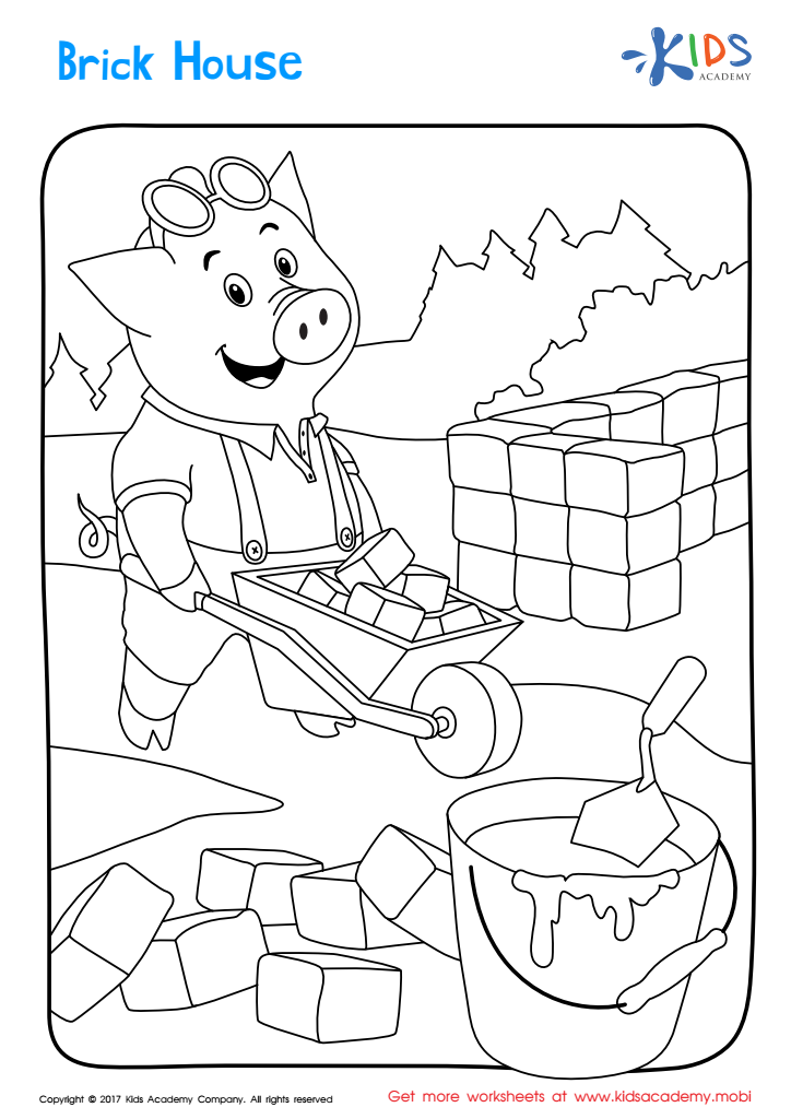 Brick House printable coloring page