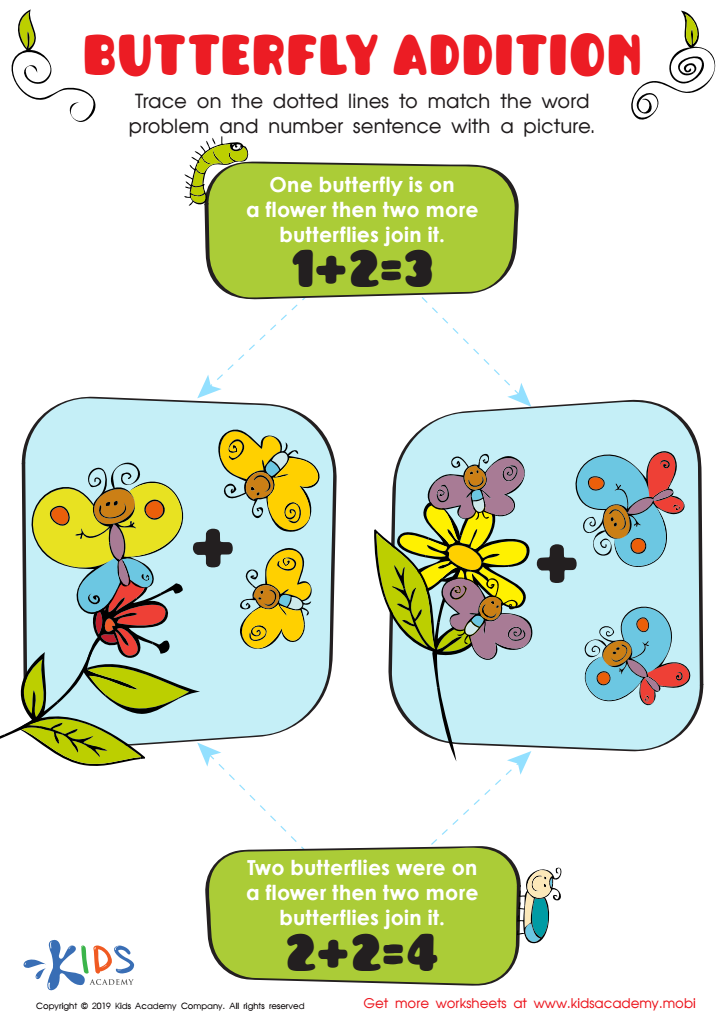 Butterfly Addition Worksheet