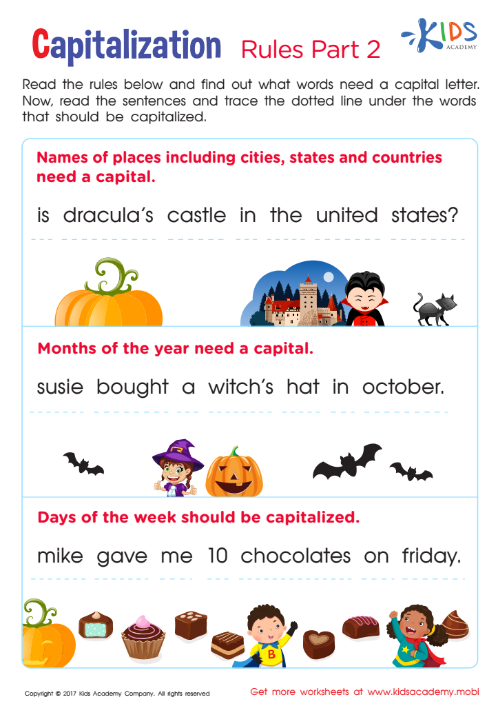 Capitalization Worksheets Grade 1