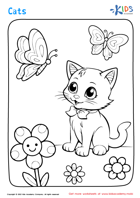 Cat Coloring Page 4