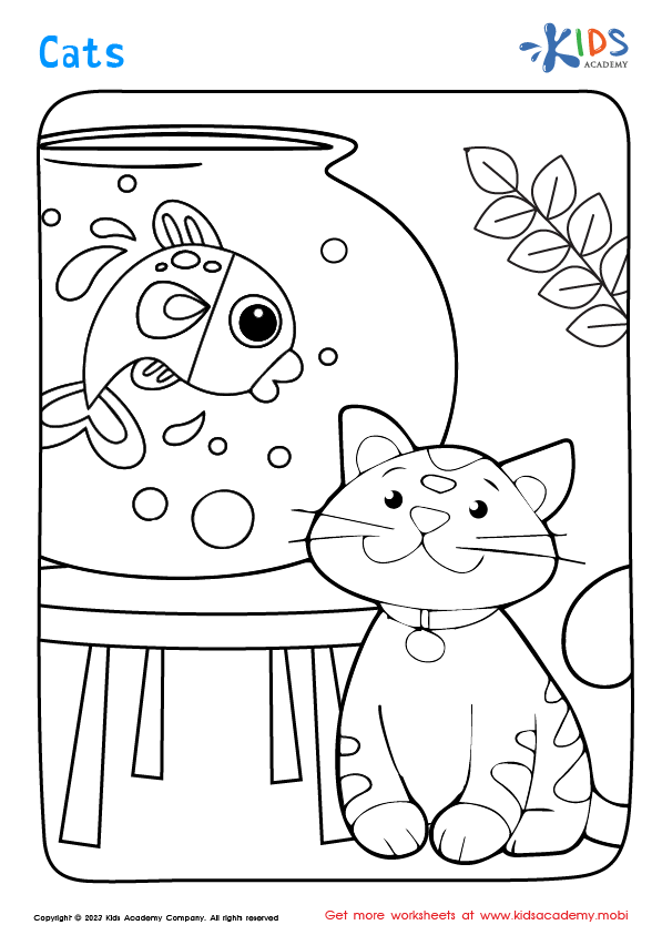 Cat Coloring Page 6