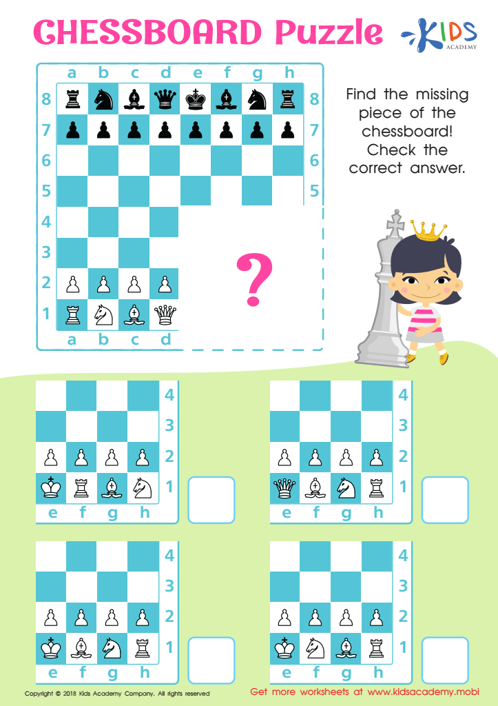 Chessboard Puzzle Worksheet