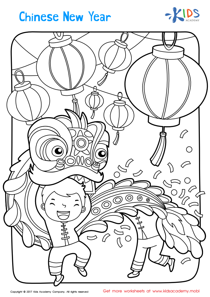 Chinese New Year Worksheet Printable Coloring Page For Kids