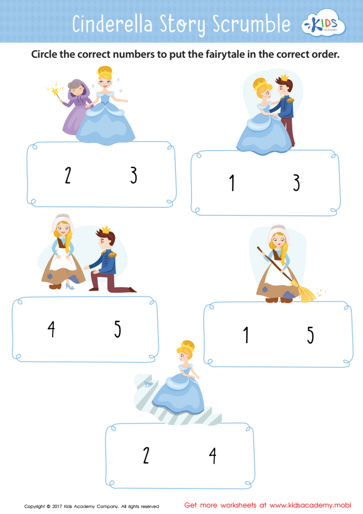 Cinderella story sequencing worksheet