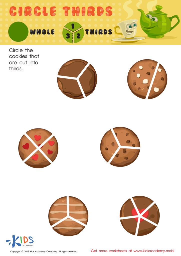 Circle Thirds Worksheet