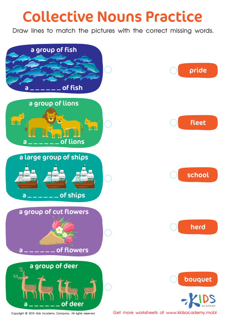 Collective Nouns Practice Worksheet Free Printable PDF For Kids