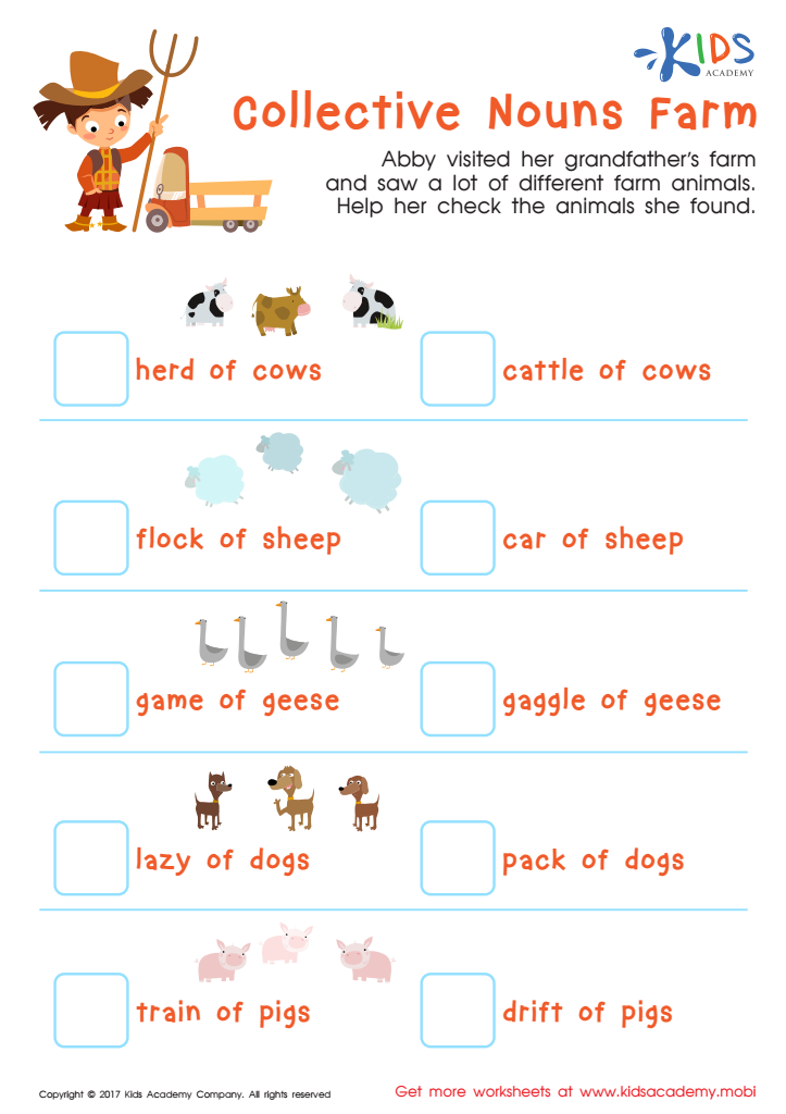 collective nouns worksheet free printable pdf for kids