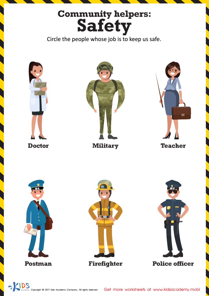 Community Helpers: Safety Printable
