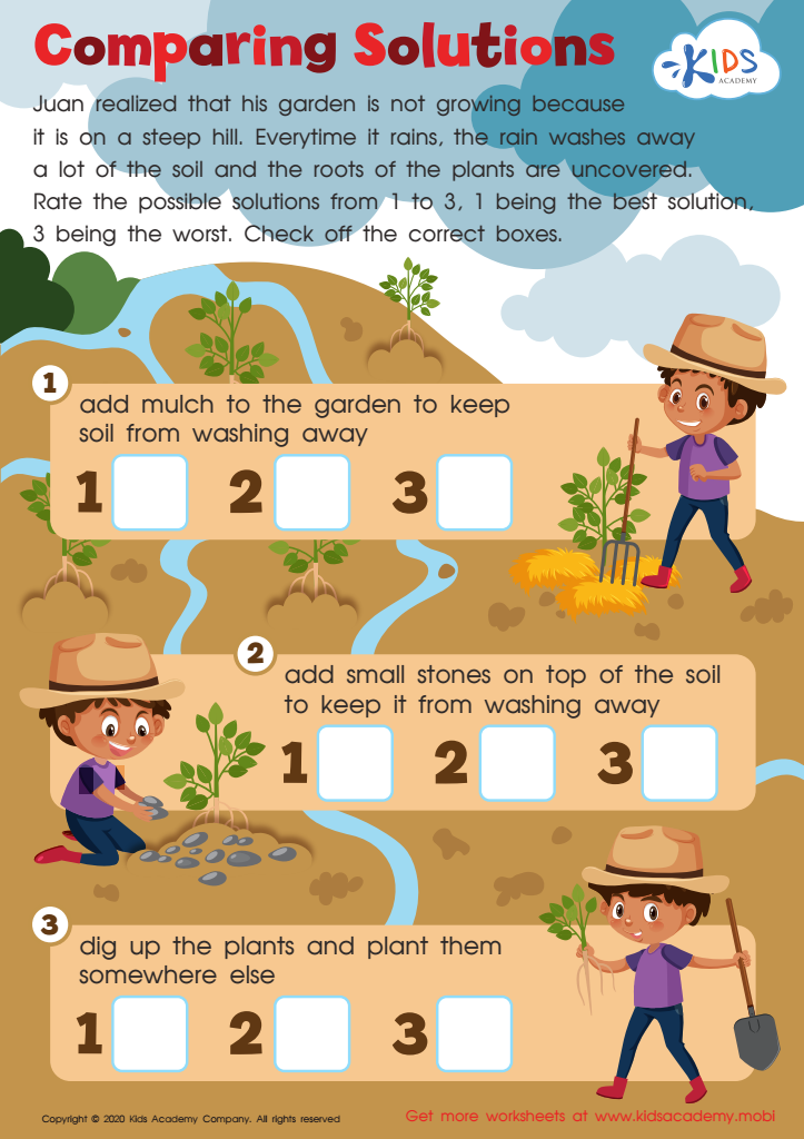 Comparing Solutions Worksheet