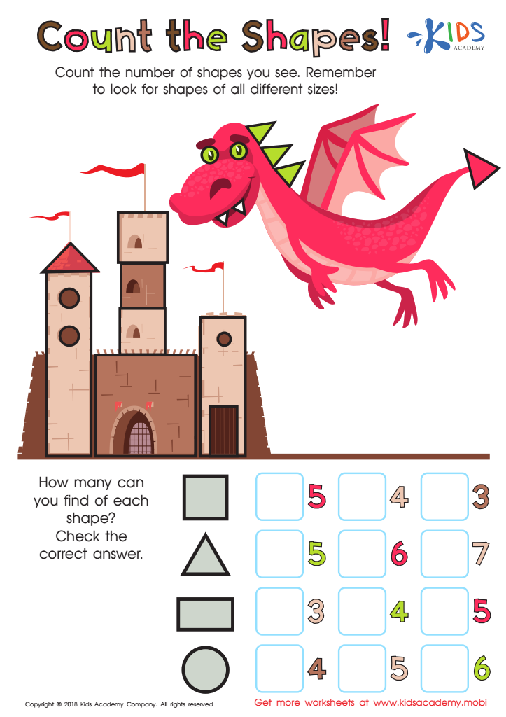 Count the Shapes Worksheet