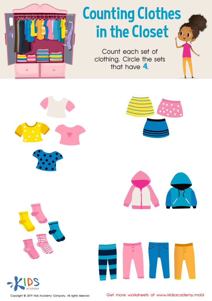 Counting Clothes Worksheet