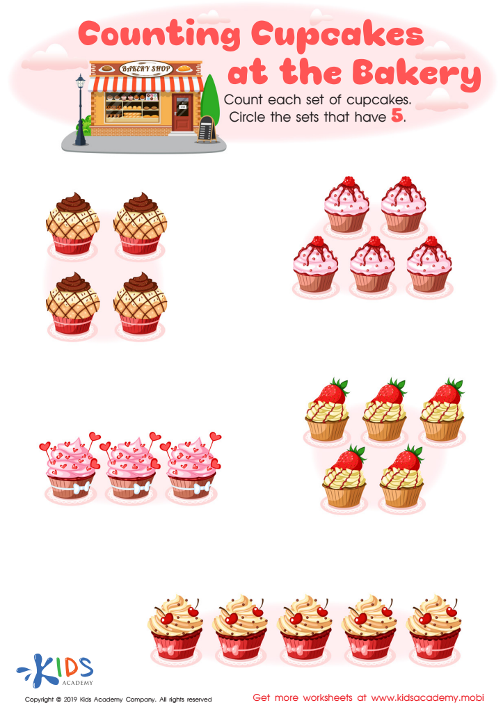Counting Cupcakes Worksheet Preview
