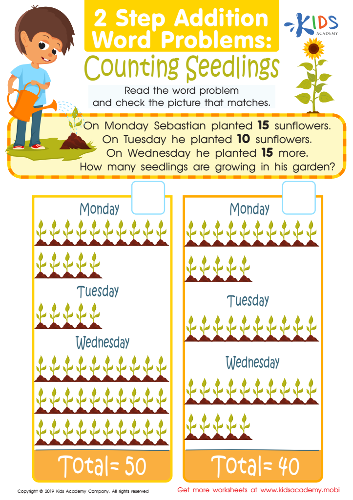 Counting Seedlings Worksheet