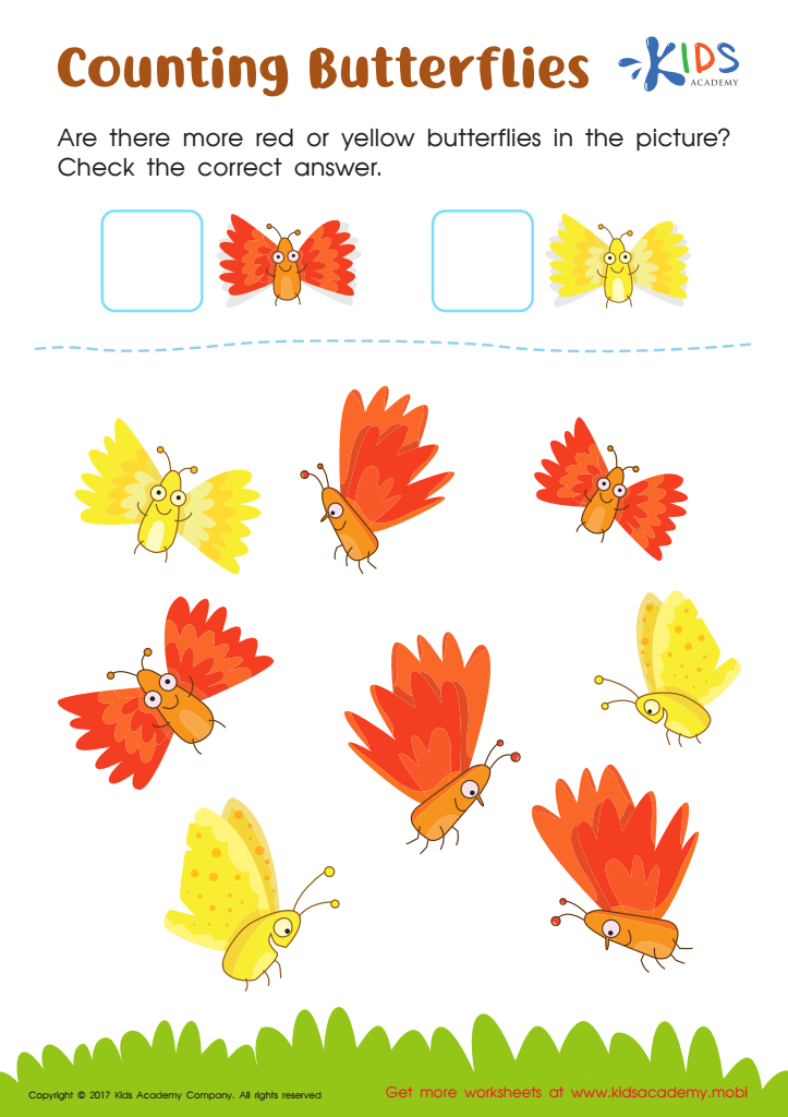 Counting Butterflies Worksheet