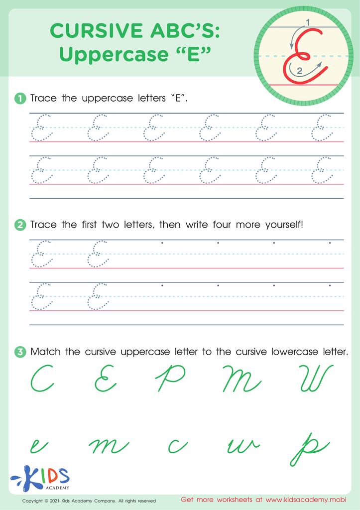 thumbnail image 2 of 50+ Cursive Writing Worksheets ⭐ Alphabet Letters, Sentences, Advanced 2 of 14