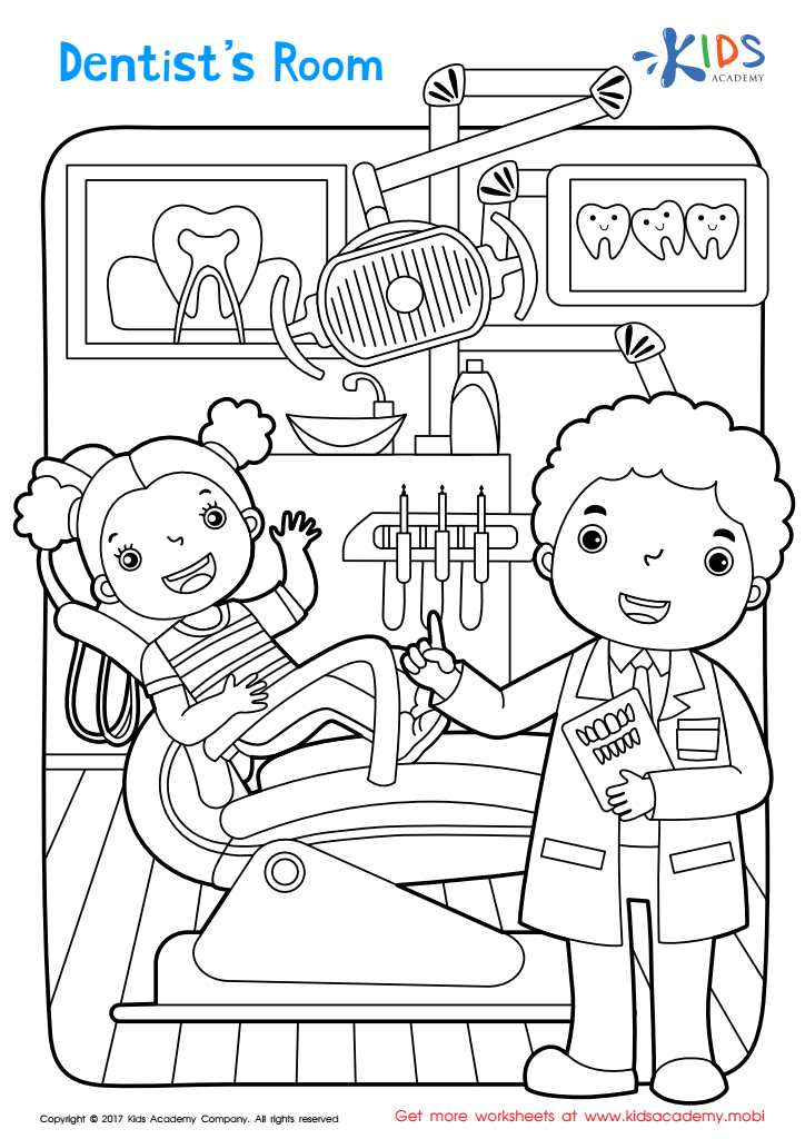Childrens Dental Coloring Pages
