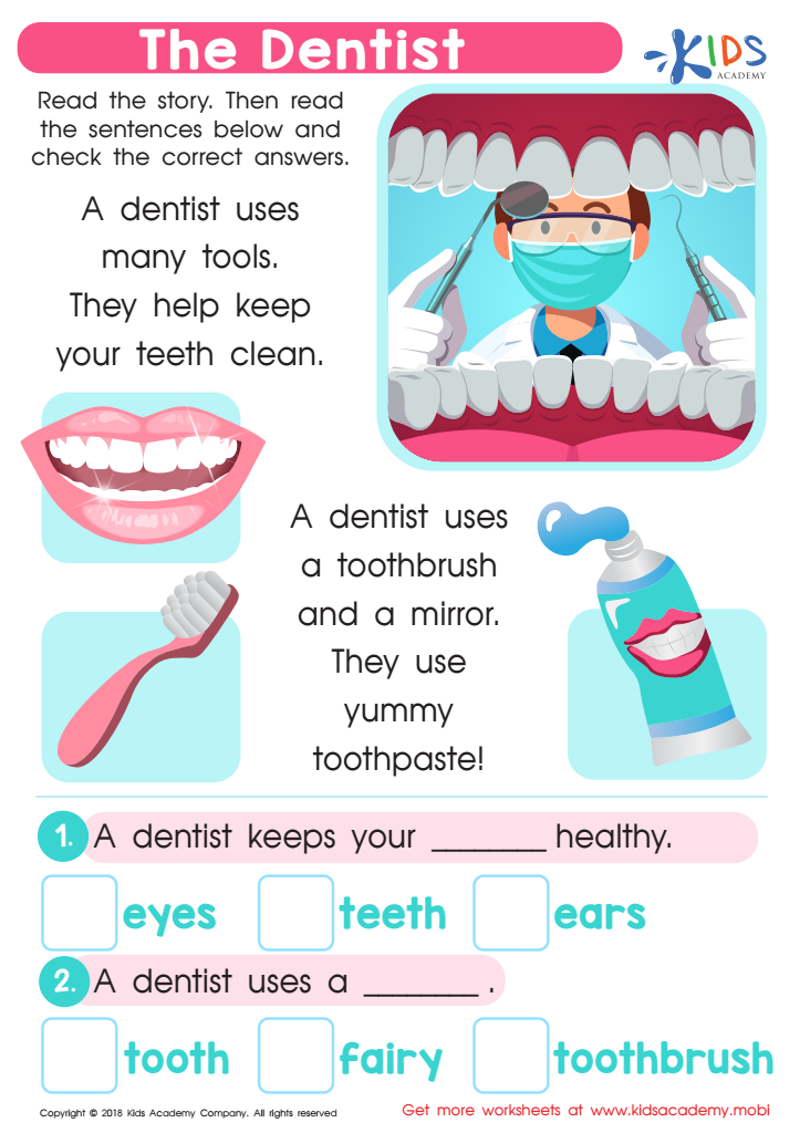 The Dentist Worksheet