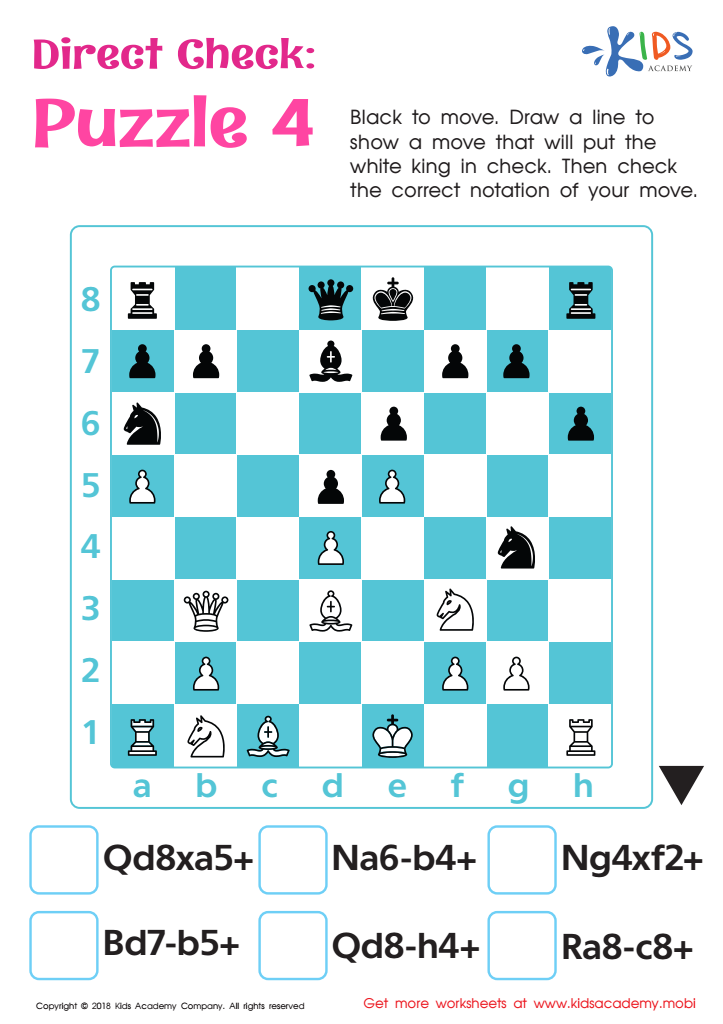 King and Queen Mate Practice Worksheet for kids