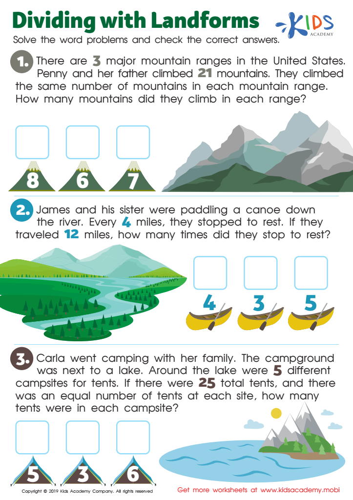 Dividing with Landforms