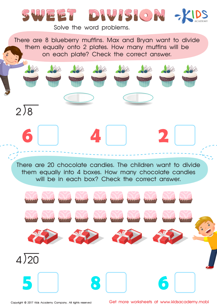 Division Word Problems Worksheet Free Printable For Kids