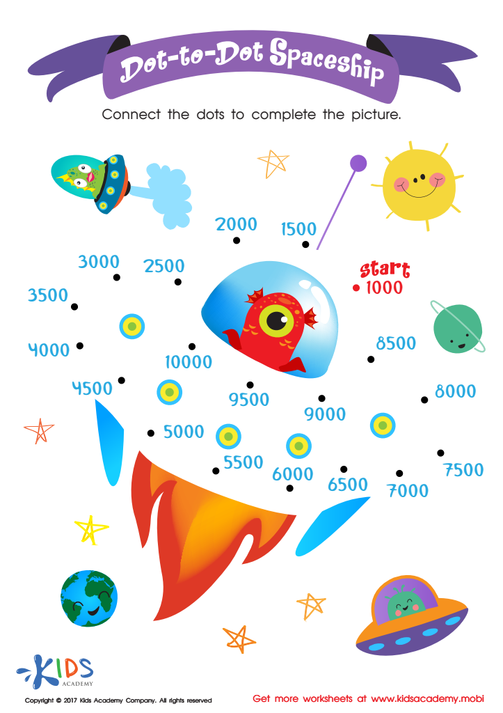 Dot to Dot Worksheet for 3rd Grade