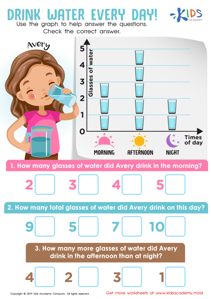 Drink Water Every Day! Worksheet