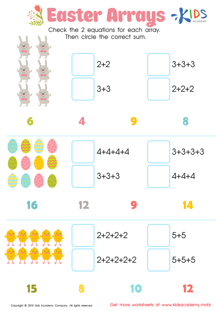 Second Grade Normal Arrays Worksheets With Answer Keys Second Grade 