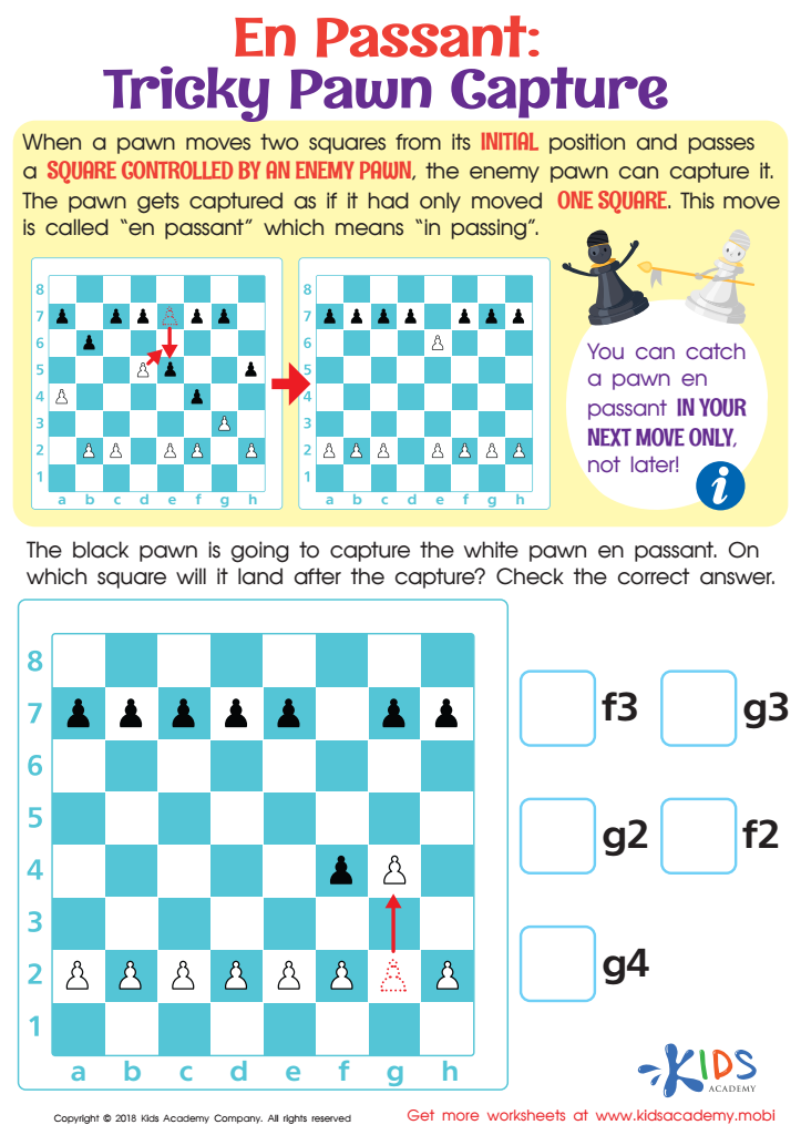 En Passant: Tricky Pawn Capture Worksheet