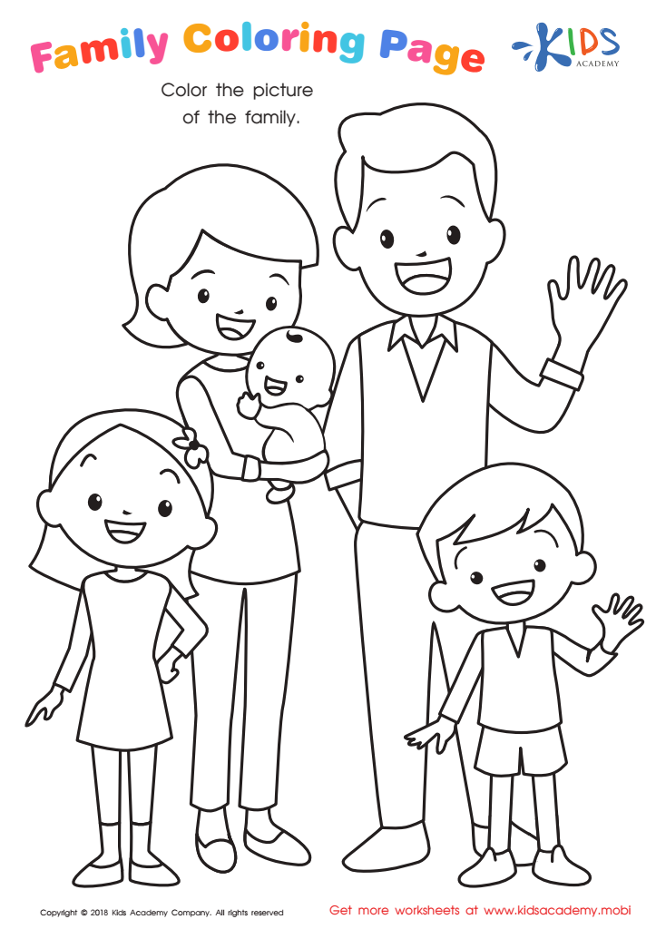Family Coloring Page