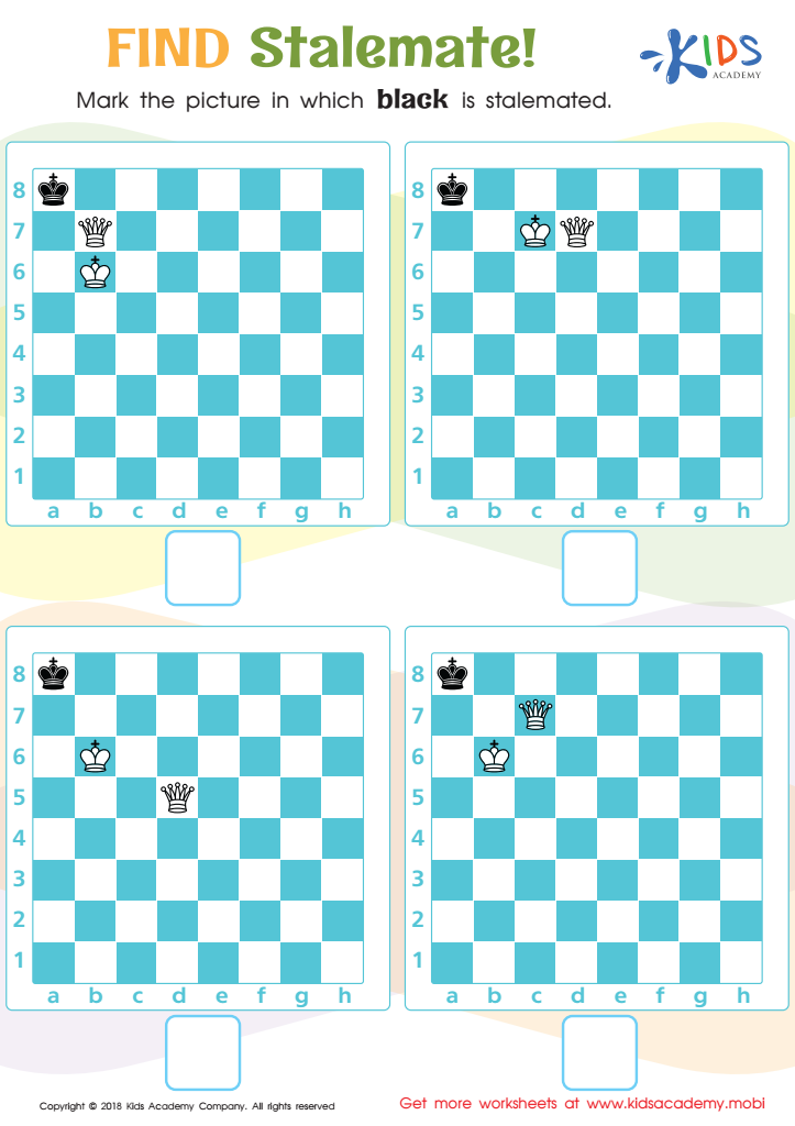 Find Stalemate! Worksheet