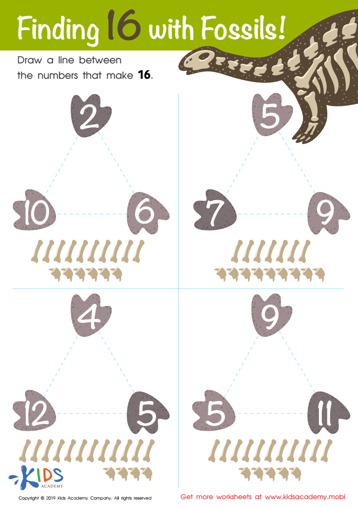 Finding 16 With Fossils Worksheet
