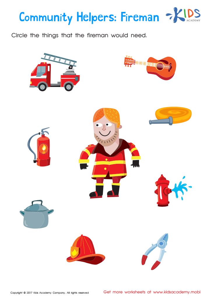 Fireman Worksheet