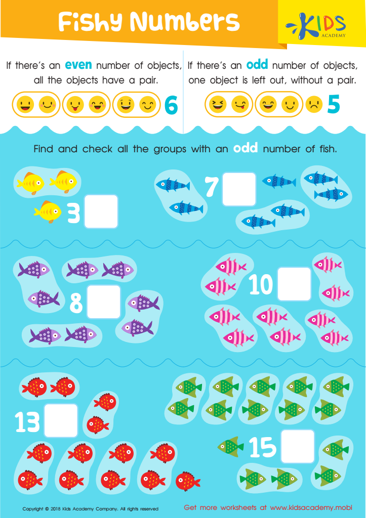 Fishy Numbers Worksheet