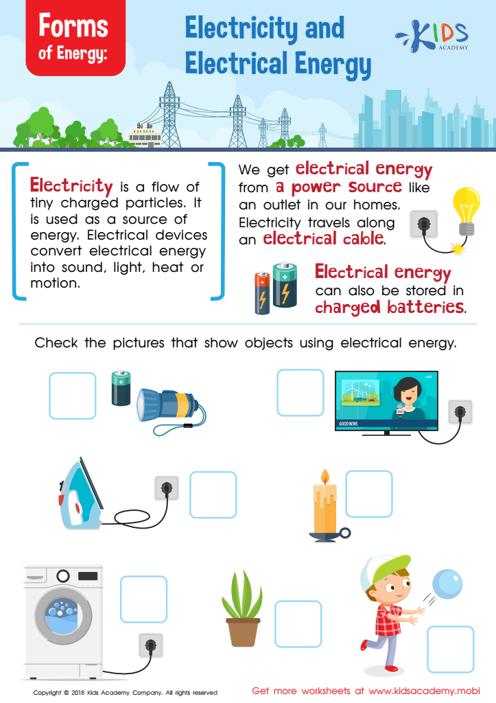 Free Printable Activities On Forms Of Energy For Third Graders 