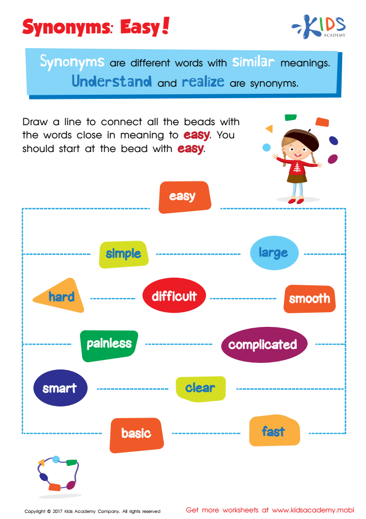 Free synonym worksheets for grade 3