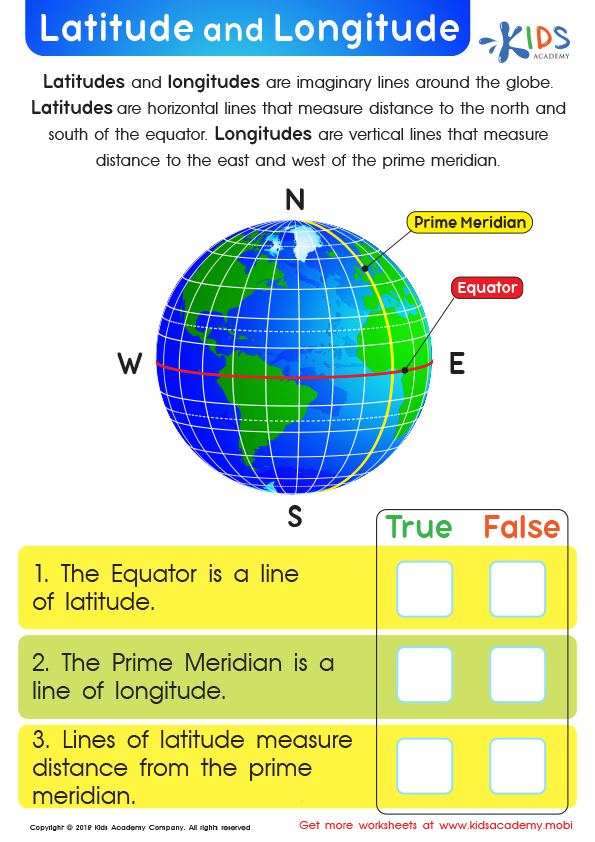 Latitude and Longitude Worksheet