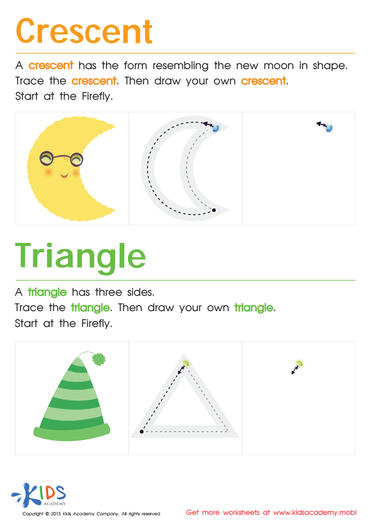 Geometric Shapes for Kids: Learning to Draw Crescents And Triangles PDF