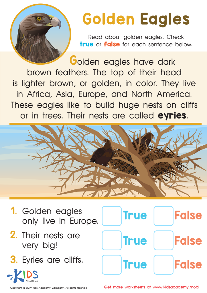 Golden Eagles Worksheet