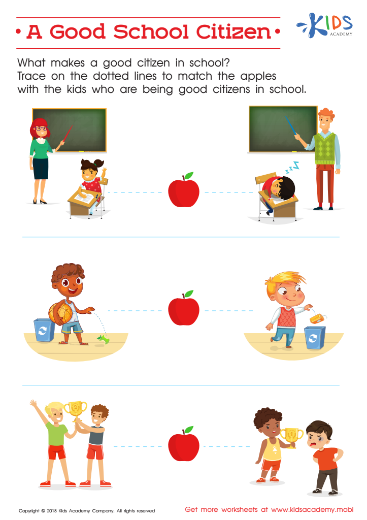 Good Citizen Worksheets Kindergarten Printable Kindergarten Worksheets